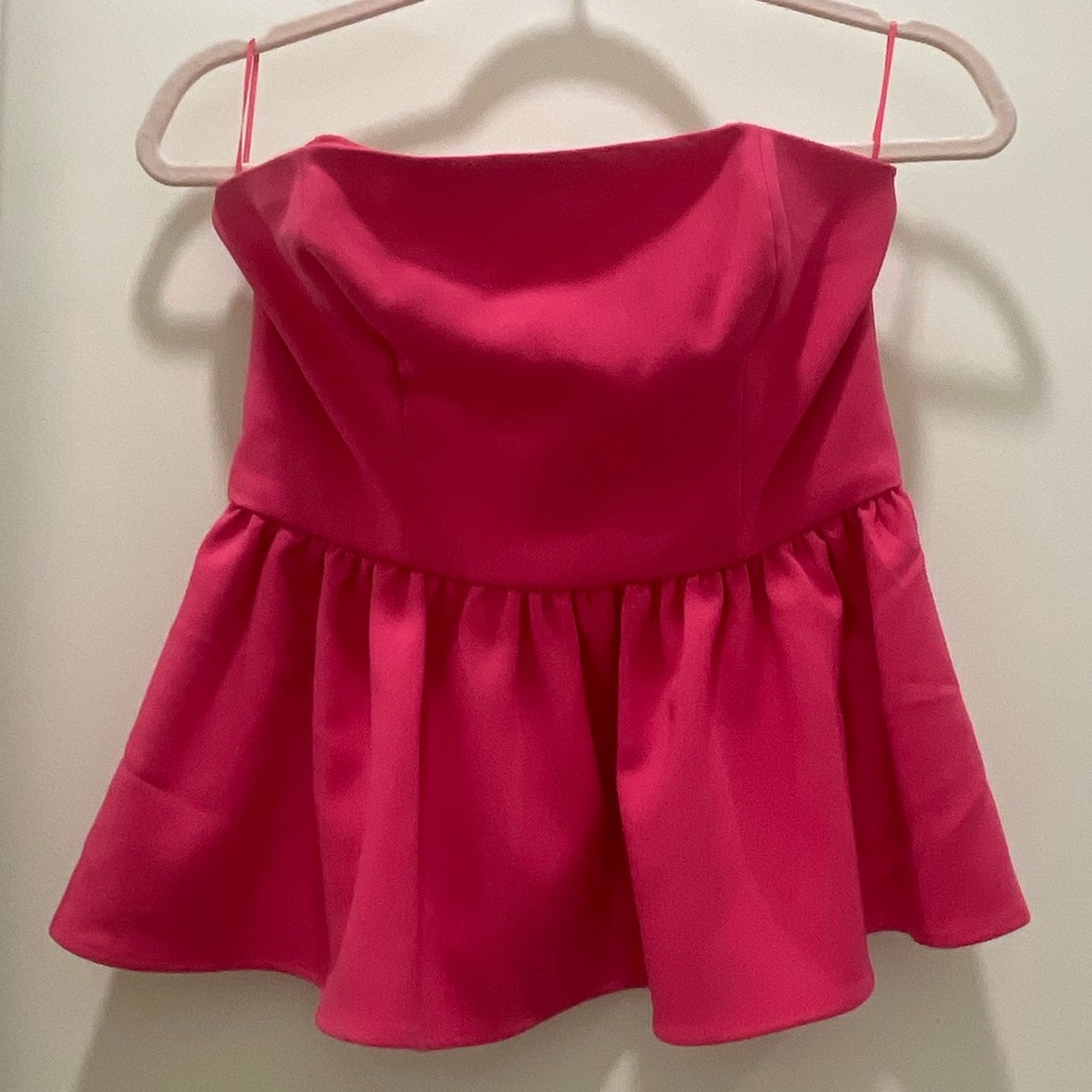 French Connection Coral Strapless Top